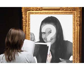 foto effetto in cui appari in un famoso dipinto in un museo