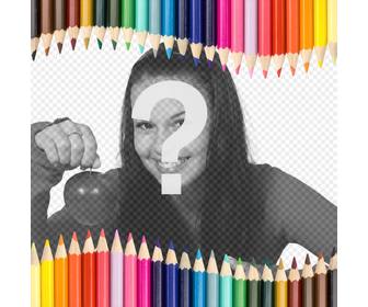 photo frame fatta le matite colorate ideali per i bambini
