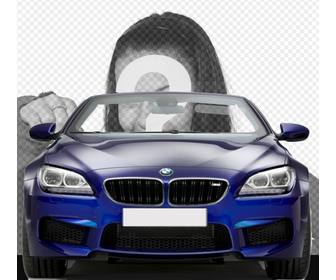 guidare bmw decappottabile blu questo fotomontaggio in cui puo mettere tua foto guardare come e guida di un auto