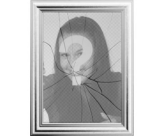 cornice digitale lquotimmagine riflettera in specchio rotto puo sembrare curioso effetto di cornice il vetro rotto