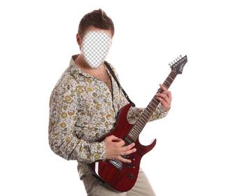 fotomontaggio di essere un chitarrista esotico tua foto on-line