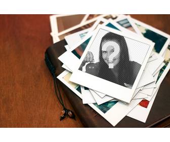 telaio utile per soddisfare le vostre foto in un quadro di polaroid come montagna di foto ricordo