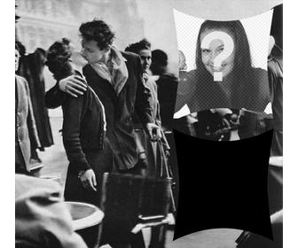 collage di due immagini scena storia damore parigi negli anni 50