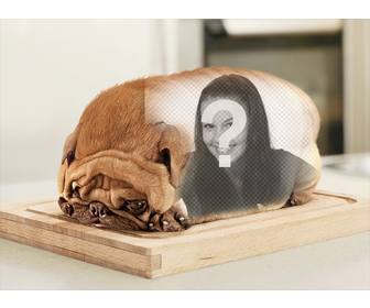 cane forma di pane parte posteriore per mettere le vostre fotografie cane