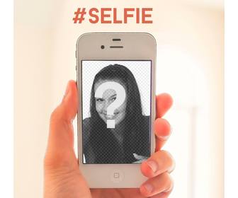 template per il vostro selfie un iphone bianco