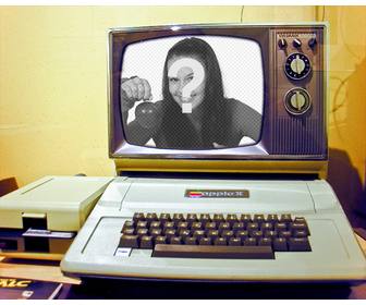 fotografia di montaggio un vecchio computer