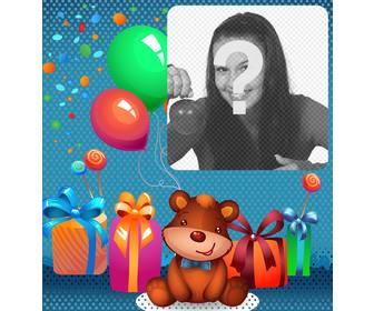 compleanno ecard per bambini un orso