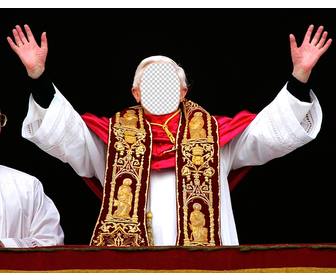 fotomontaggio online che permette di essere il papa