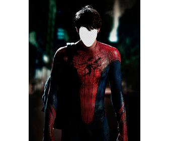 questo fotomontaggio mettere vostra faccia sul corpo di spiderman