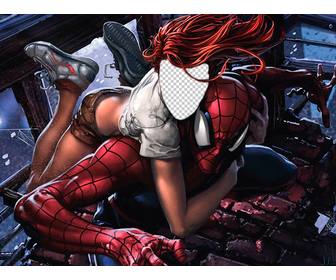fotomontaggio mary jane e spider-man per mettere tua foto sul suo