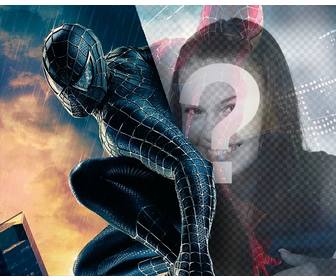 fotomontaggio di mettere tua foto nella riflessione di spiderman