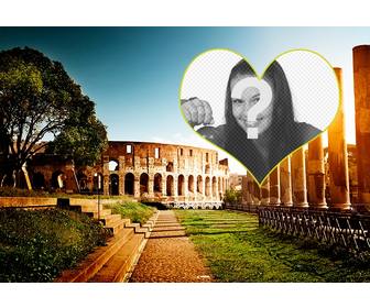 cartolina sfondo di anfiteatro roma per tua foto