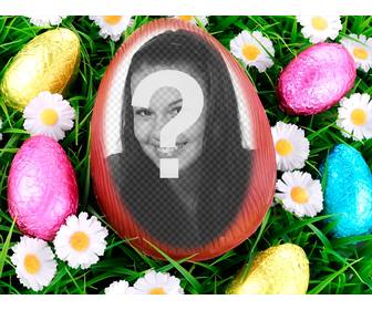 fotomontaggio di mettere vostra immagine allinterno di un uovo di pasqua