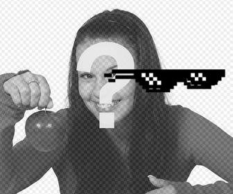 occhiali pixelated sticker affrontarla meme