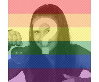 metti online bandiera gay pride arcoriris sulla tua foto