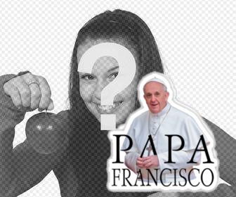 foto di papa francisco mettere nelle vostre foto come un adesivo
