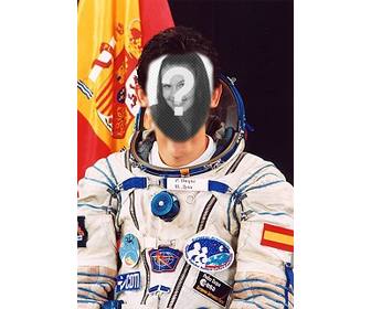 effetto foto dove puo mettere vostra faccia sul corpo di pedro duque astronauta spagnolo