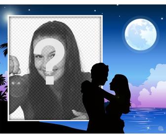 coppia romantica chiaro di luna dove puo mettere tua foto