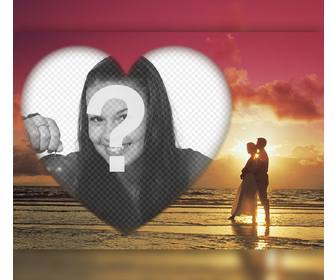 effetto romantico di caricare tua foto coppia in un tramonto