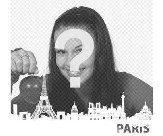 effetto foto modificabile per vostra foto per aggiungere silhouette di parigi