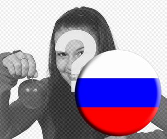pulsante decorativo russia bandiera per incollare nelle foto