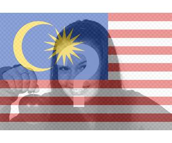 filtro virtuale per aggiungere le vostre foto della bandiera malesia
