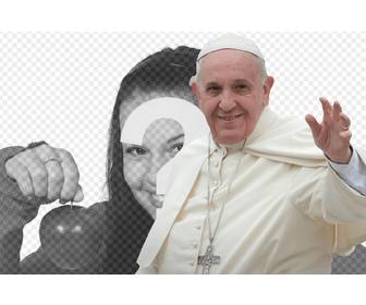 Fotomontaggio in cui vi appaiono con il Papa Francisco