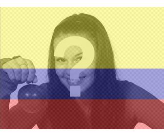 filtro fotografico l039immagine della bandiera della colombia e tua foto