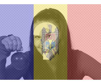 fotomontaggio di foto bandiera della moldavia da fare online