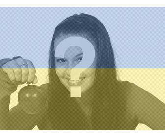 collage della bandiera ucraina tua foto per fare online perfetto per il tuo avatar
