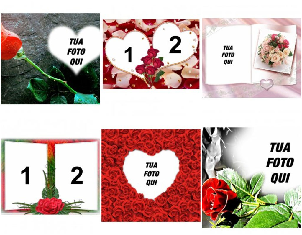 Cornici fotografiche con fiori e rose online
