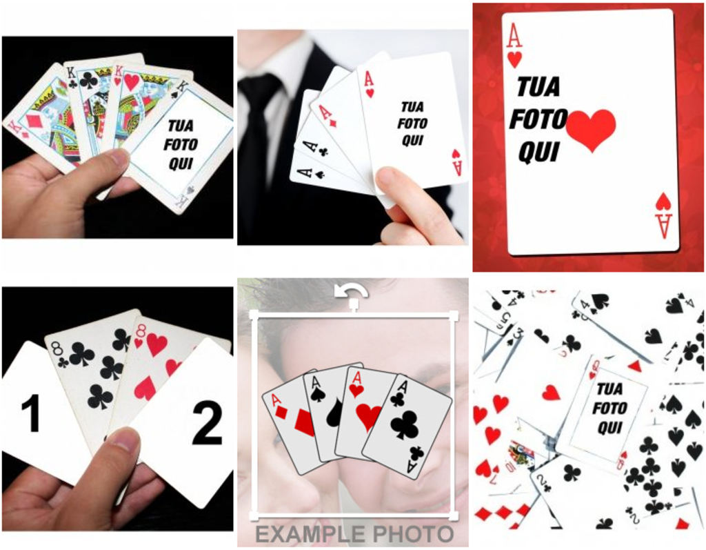 fotomontaggi e cornici del poker