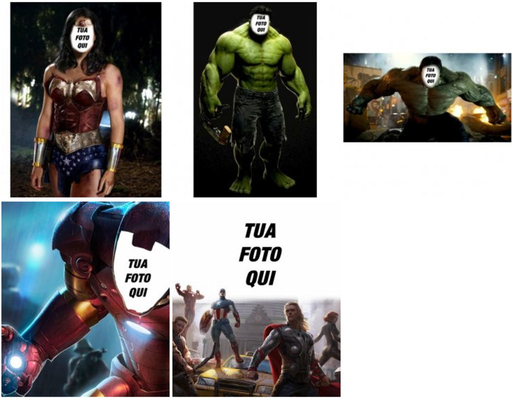 Fotomontaggi ed effetti fotografici Avengers