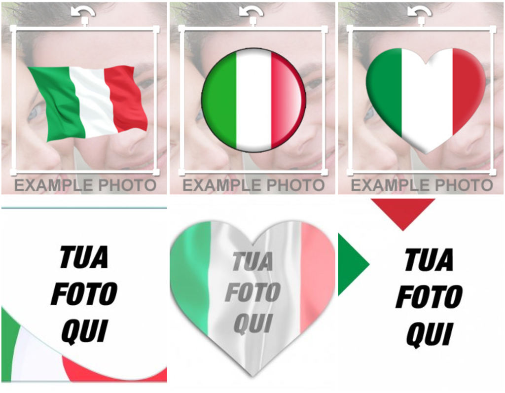 Fotomontaggi con le bandiere dei paesi