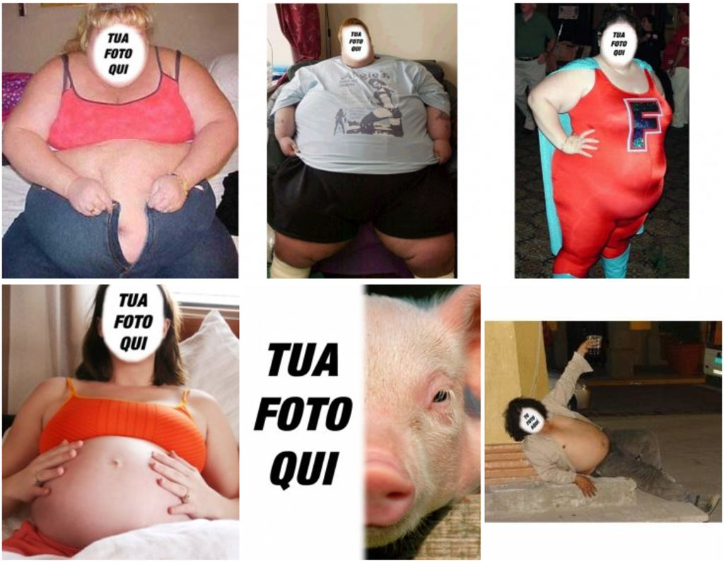 Fotomontaggi con le persone grasse foto