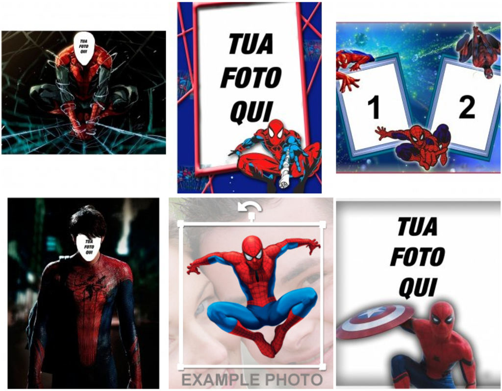 Spiderman fotomontaggi online
