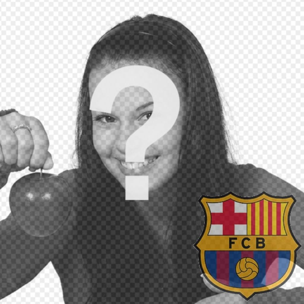 Fotomontaggio di mettere lo scudo di FC Barcelona nella..