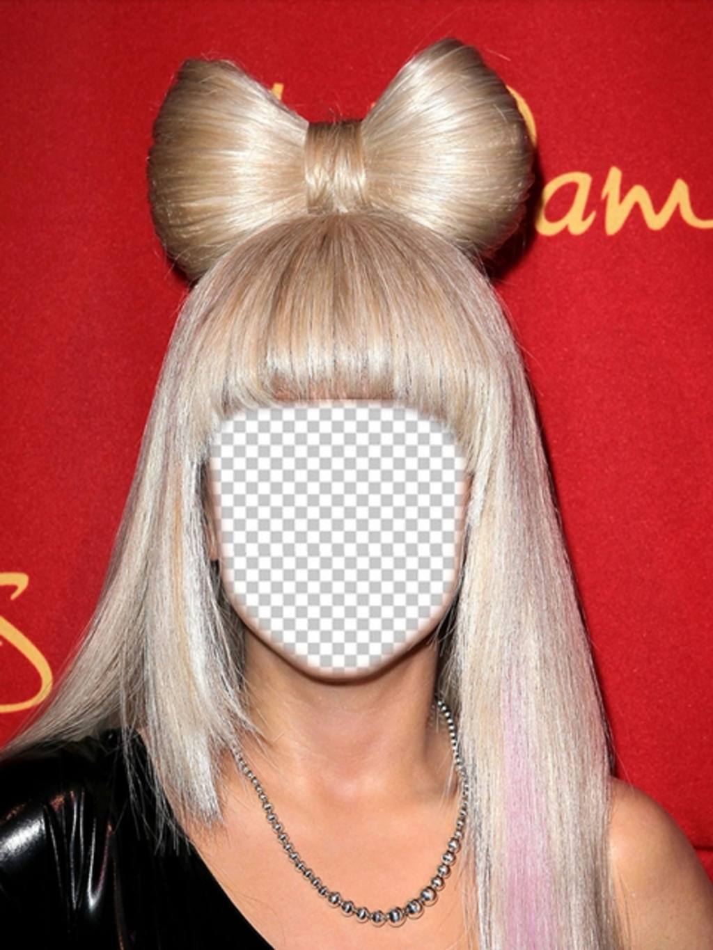 Vesti come Lady Gaga con i suoi capelli biondi con questo fotomontaggio ..