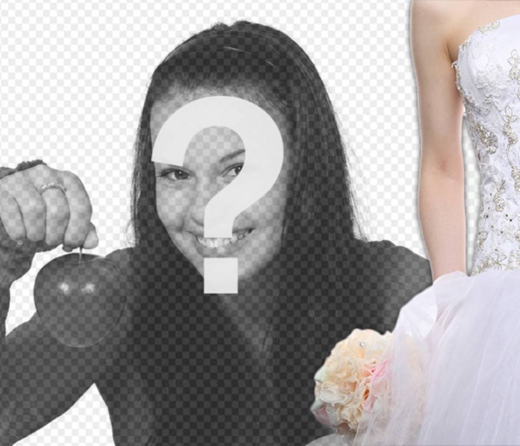 Decorare le immagini romantiche con una silhouette della sposa. ..