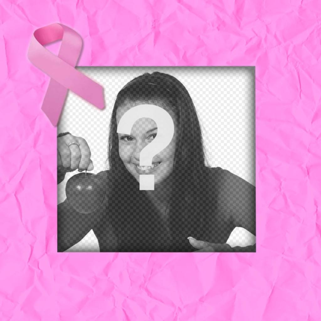 Supporta la lotta contro il cancro con questo photoframe digitale rosa con un nastro rosa sul bordo e incorniciare le tue foto..