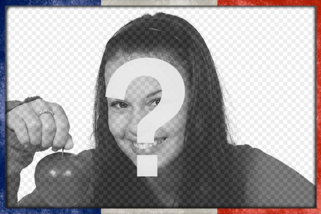 Cornice per foto con la bandiera francese sul bordo di personalizzare le vostre foto migliori caricare immagini online in pochi semplici..