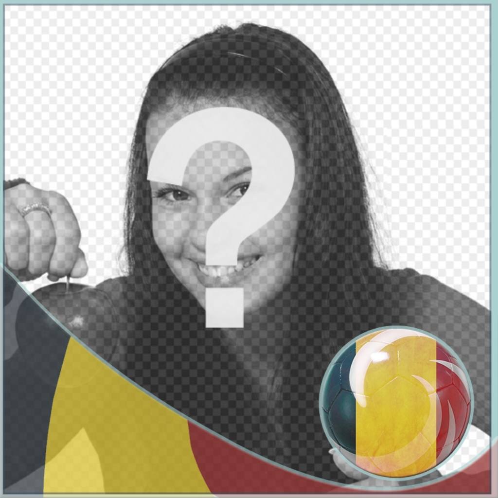 Bandiera del Belgio al profilo di foto di reti sociali. Metti la tua foto accanto alla bandiera del Belgio nella forma di una..