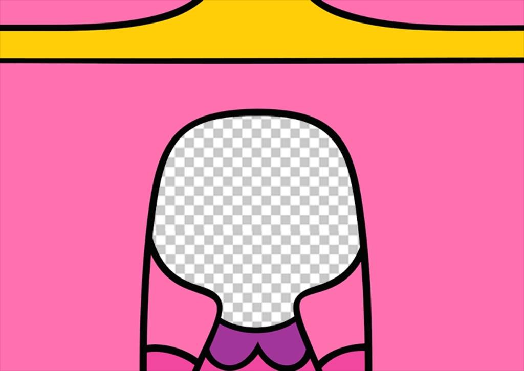fotomontaggio viso per diventare principessa Bubblegum da Adventure Time! ..
