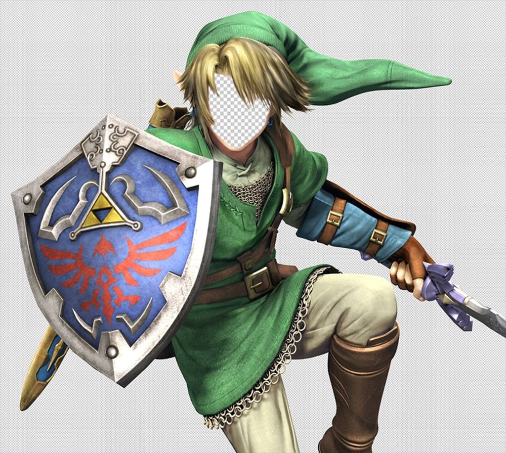 fotomontaggio modificabile per essere Link, dal gioco di Zelda ..