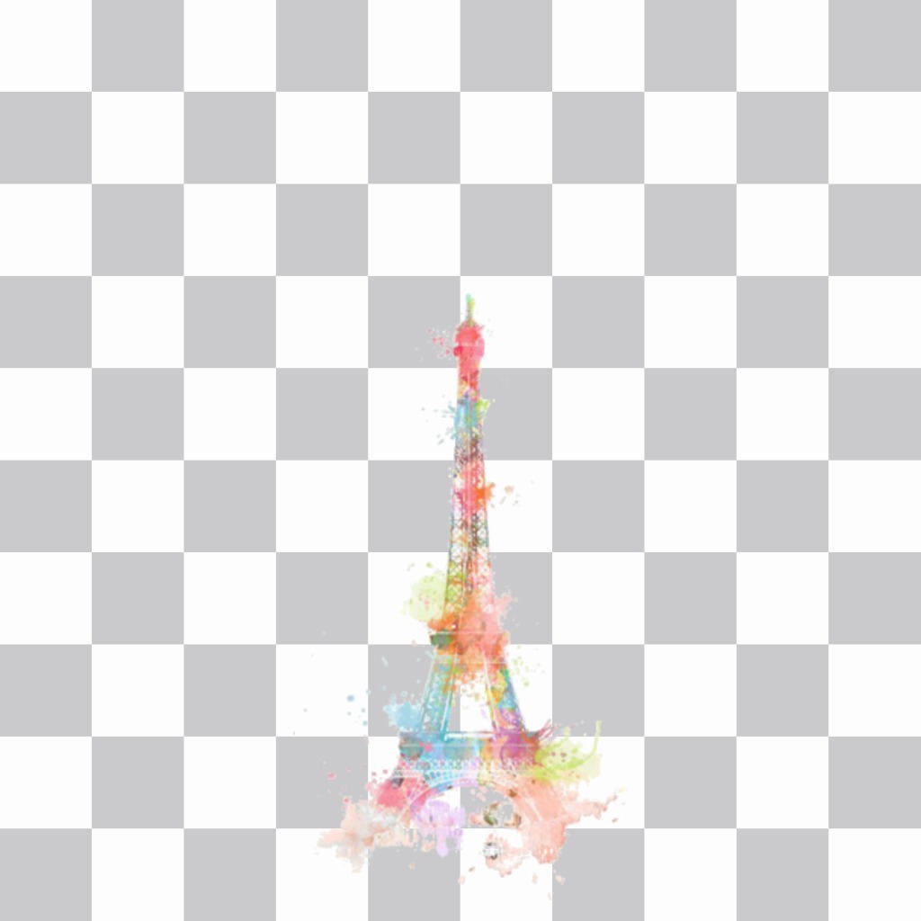 Sticker con una foto della Torre Eiffel ..
