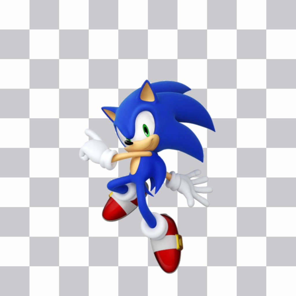 Adesivo a Sonic di mettere sulla vostra immagine. ..