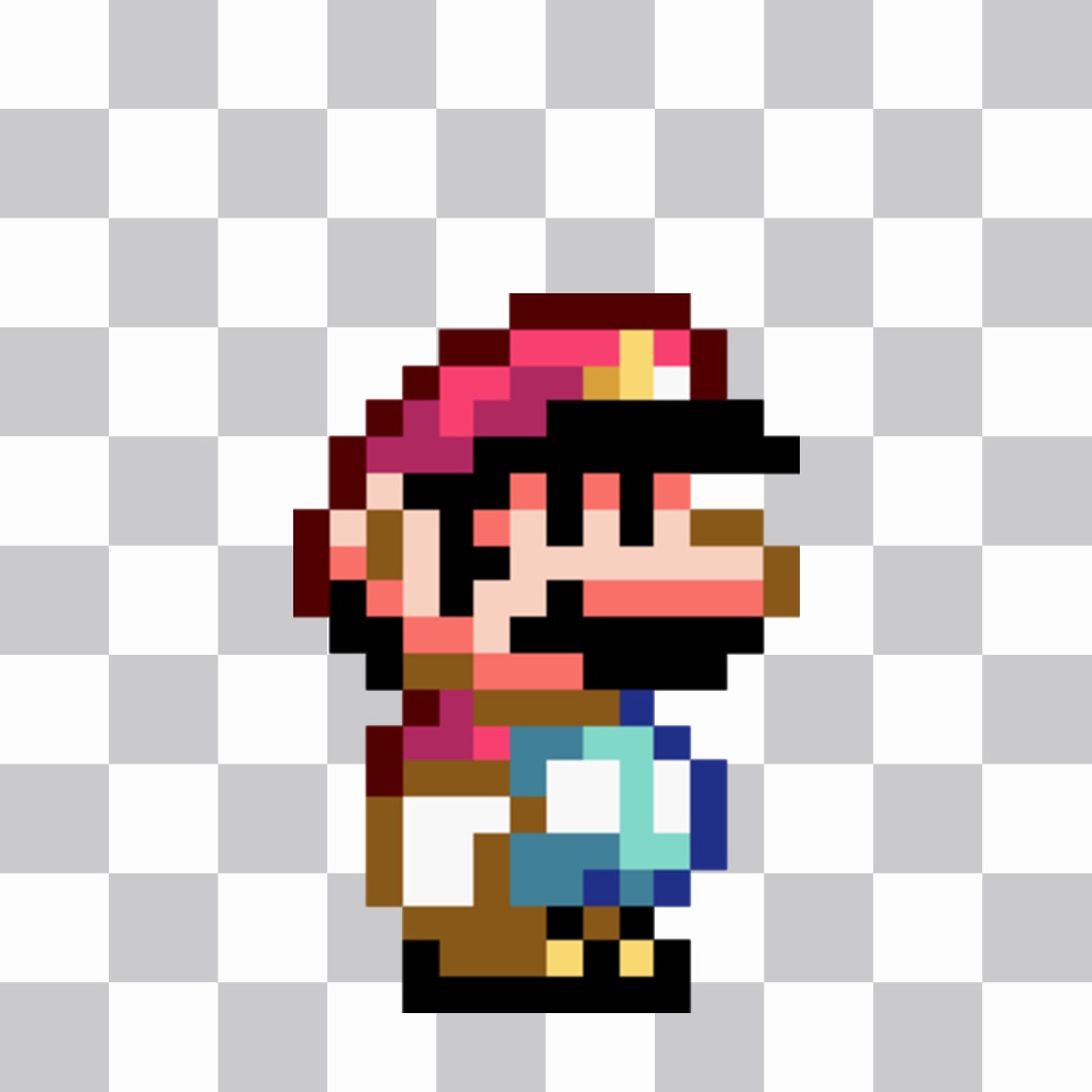 Adesivo del gioco Mario Bros pixel e la connessione ..
