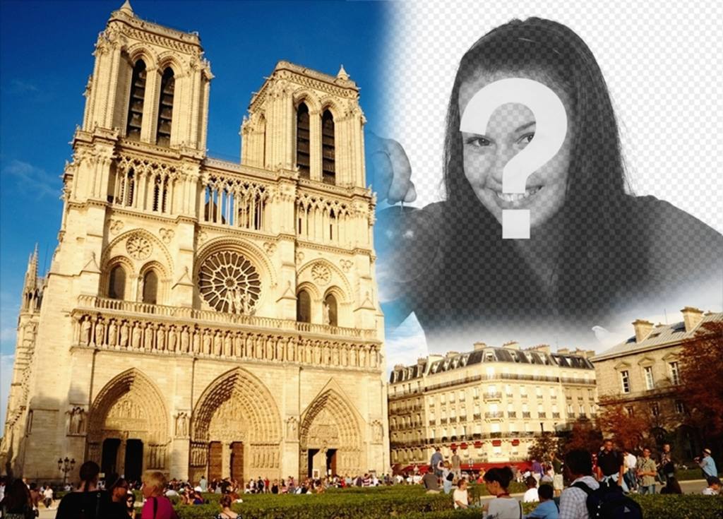 Cartolina personalizzata con una foto di Notre Dame ..