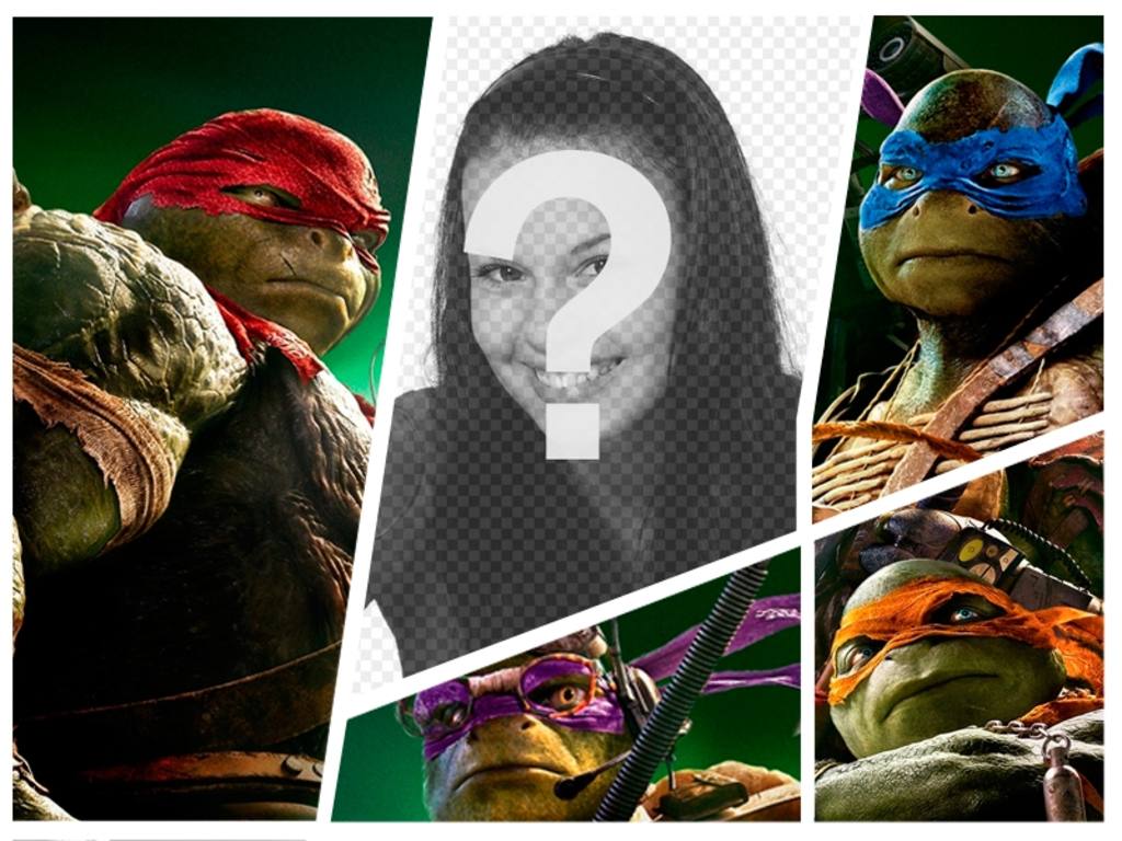 Fotomontaggio con le nuove tartarughe ninja ..