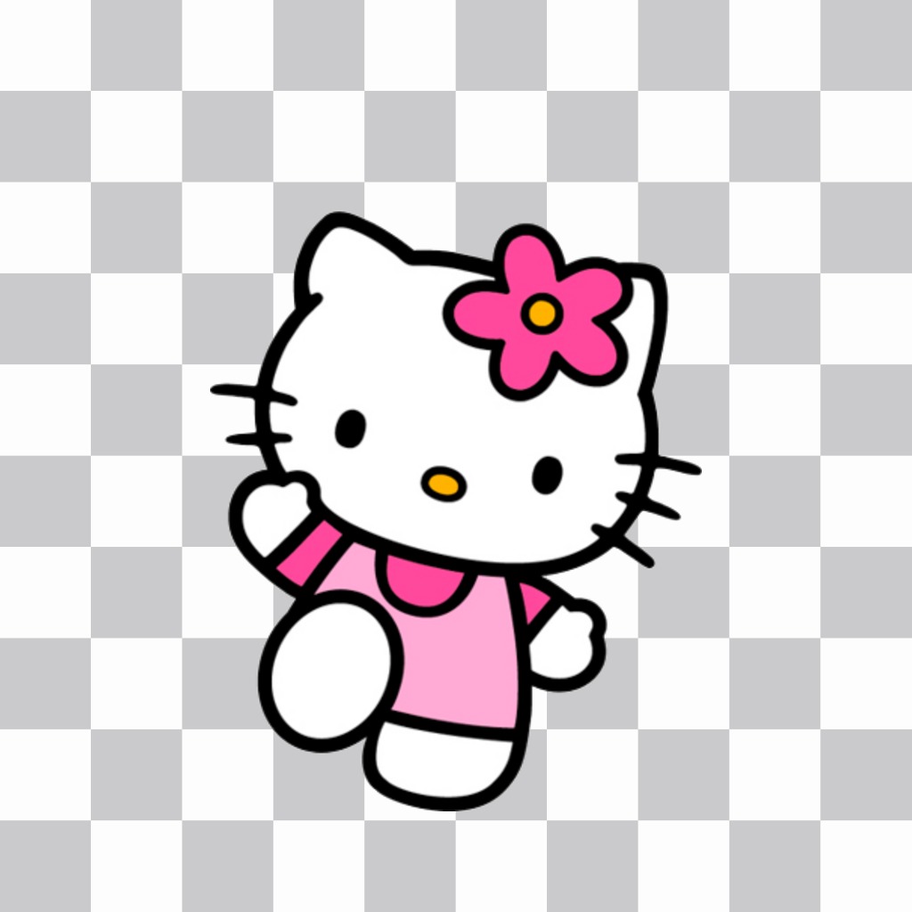 Sticker di Ciao Kitty agitando ..